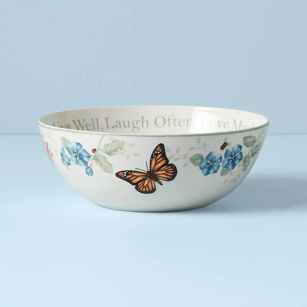 Butterfly Meadow Large Sentiment Serving Bowl