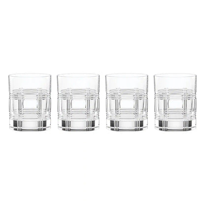 Hudson Crystal Double Old-Fashioned Glasses, Set of 4