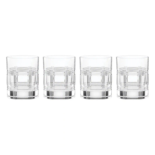 Hudson Crystal Double Old-Fashioned Glasses, Set of 4