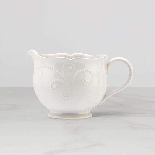 French Perle White Gravy Boat