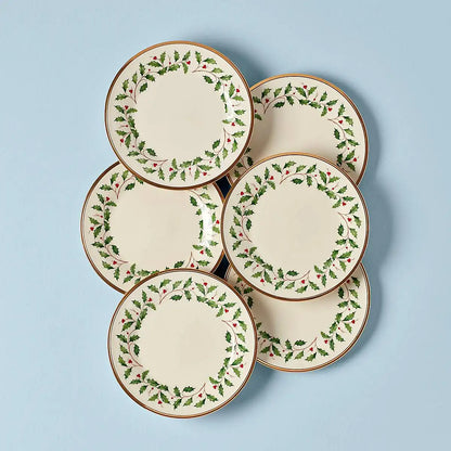 Holiday Salad Plates, Set of 6