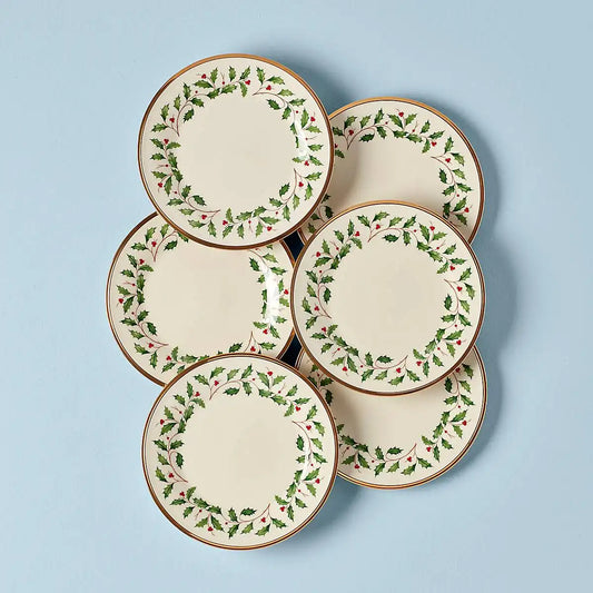 Holiday Salad Plates, Set of 6