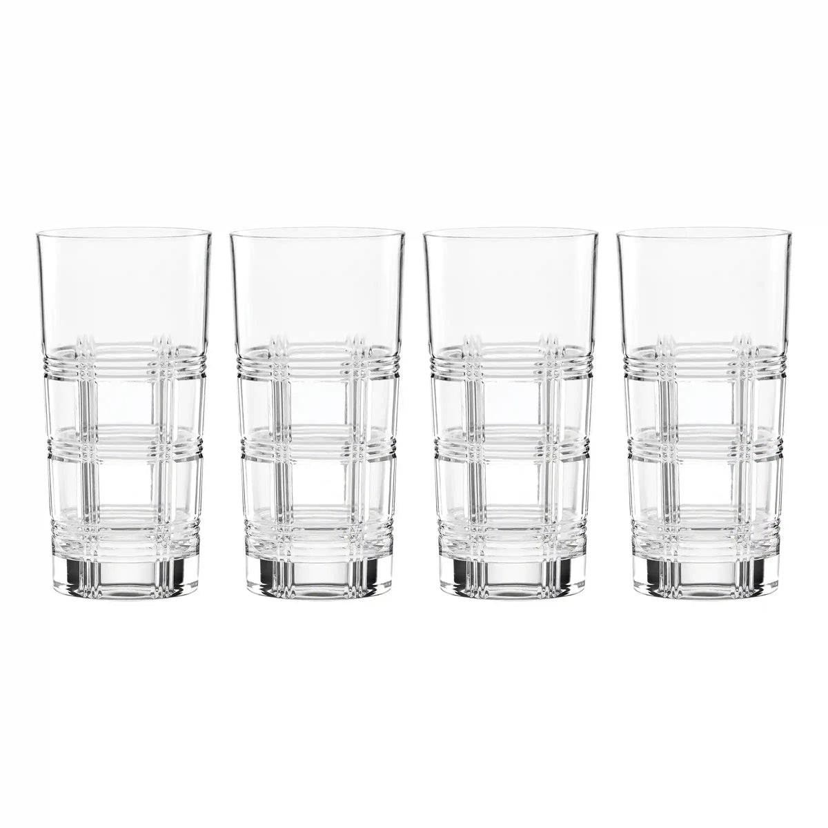 Hudson Crystal Highball Glasses, Set of 4