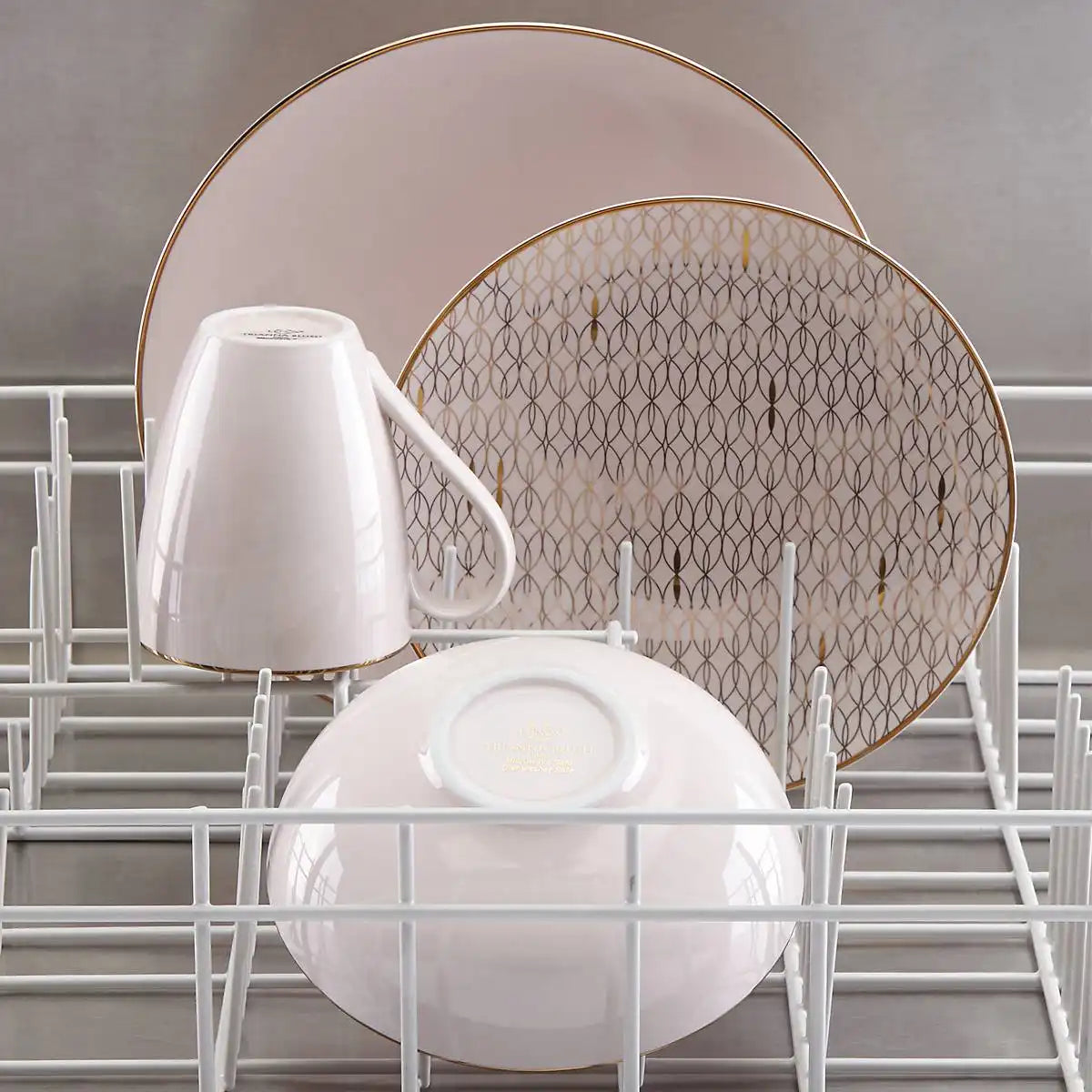 Trianna Blush 12-Piece Dinnerware Set