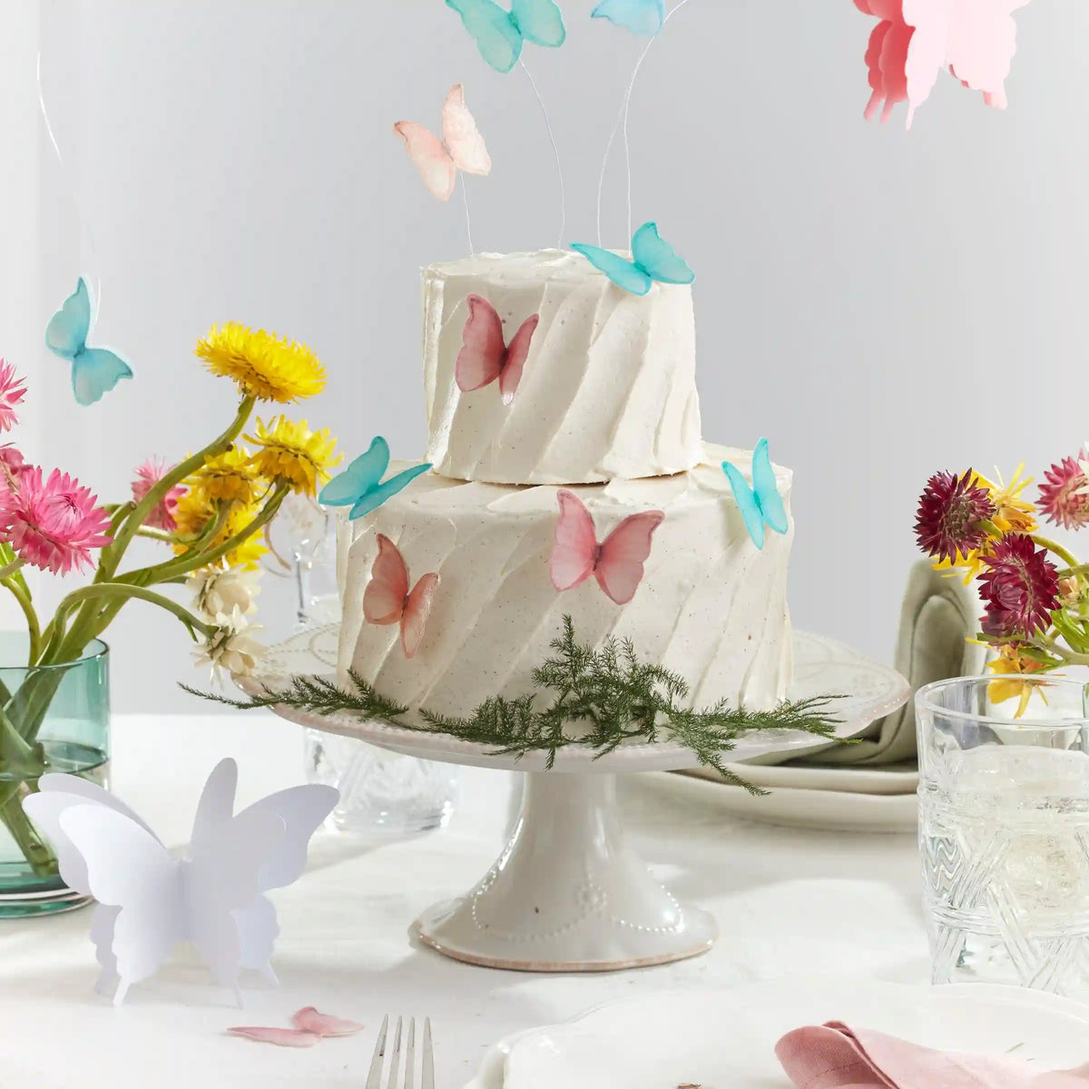 French Perle White Pedestal Cake Plate