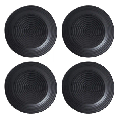 Ridge Black 12-Piece Dinnerware Set