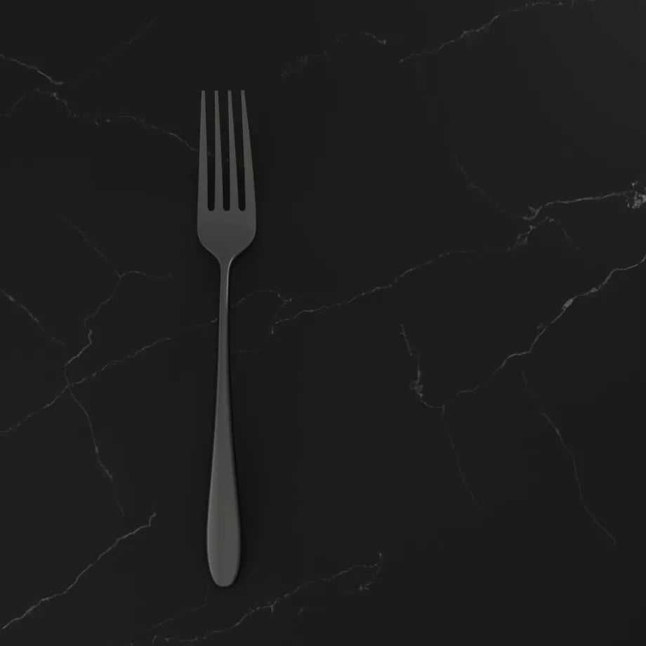 Poet Black Satin 20-Piece Flatware Set
