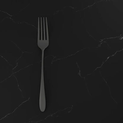 Poet Black Satin 20-Piece Flatware Set