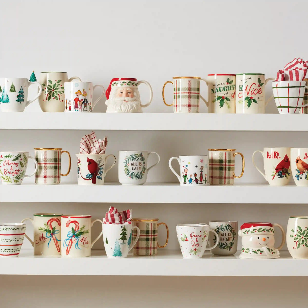 Balsam Lane Mugs, Set of 4