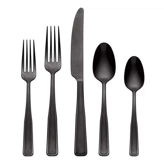 Reid Black Vintage 20-Piece Flatware Set