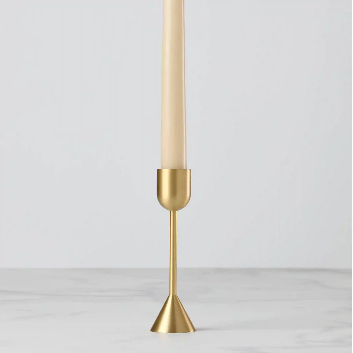 Light Gold Tall Taper Candle Holder