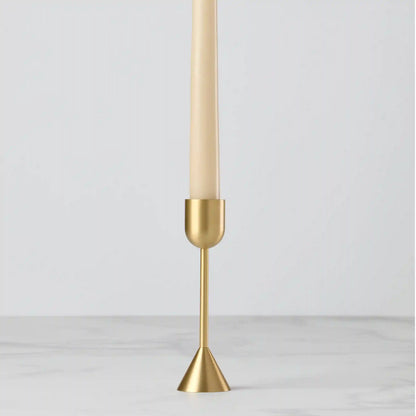 Light Gold Tall Taper Candle Holder