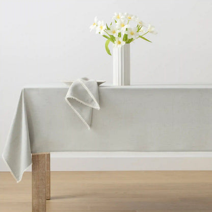 French Perle Solid Dove Grey 60x120 Tablecloth