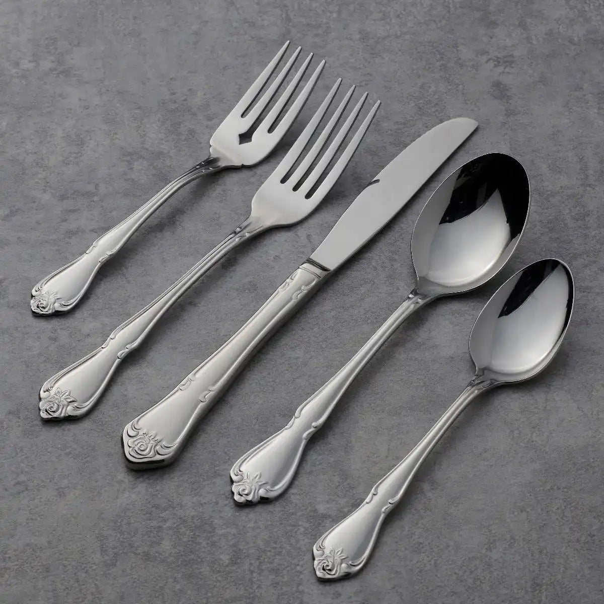 True Rose 45-Piece Flatware Set