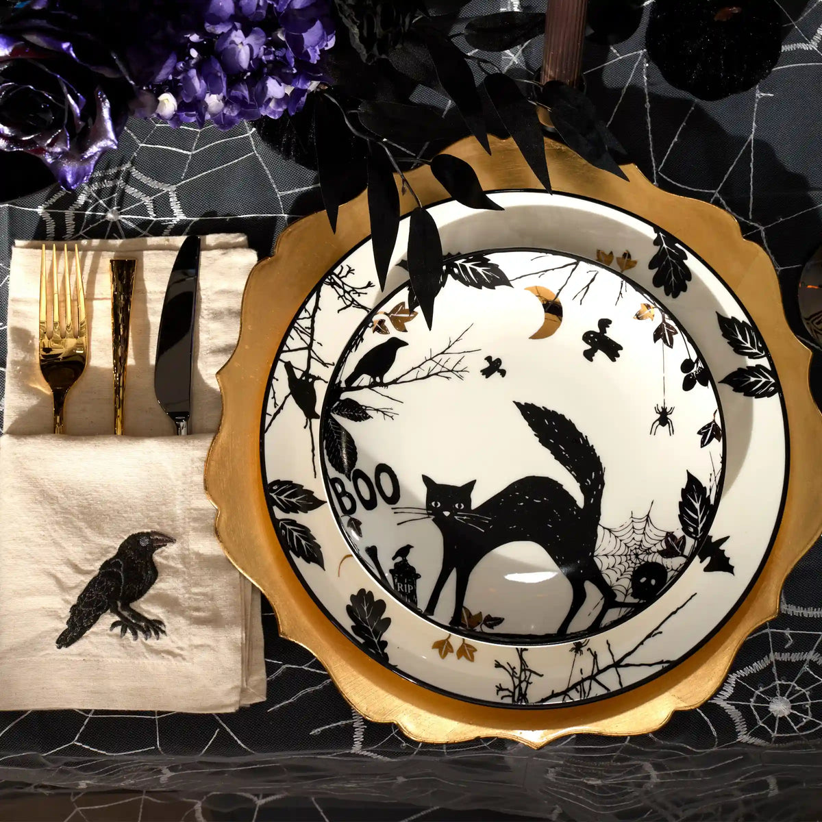Haunted Halloween Dinner Plates, Set of 4
