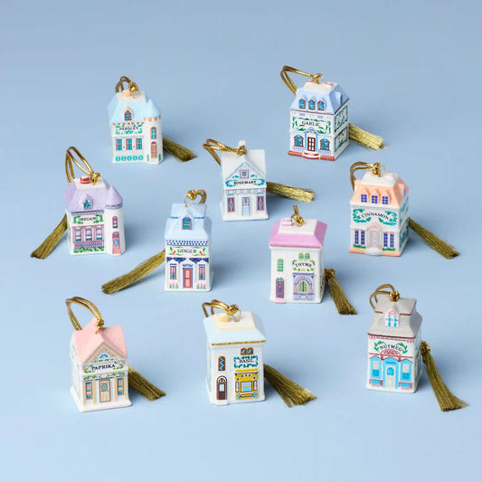 Lenox Spice Village 10-Piece Mini Ornament Set