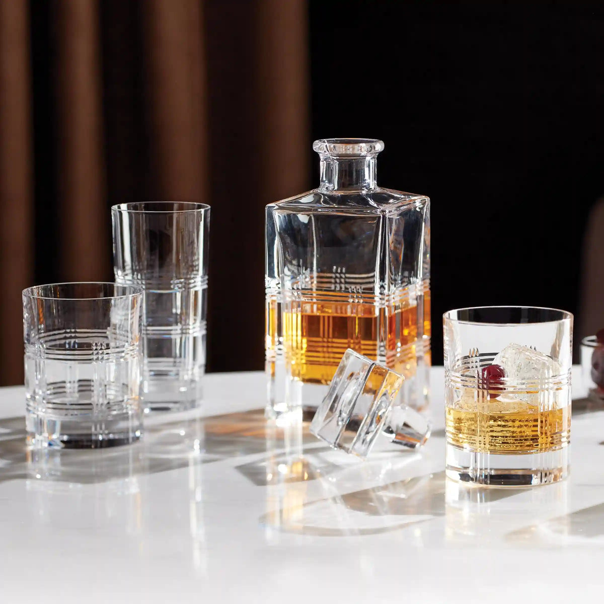 Hudson Crystal 5-Piece Whiskey Set