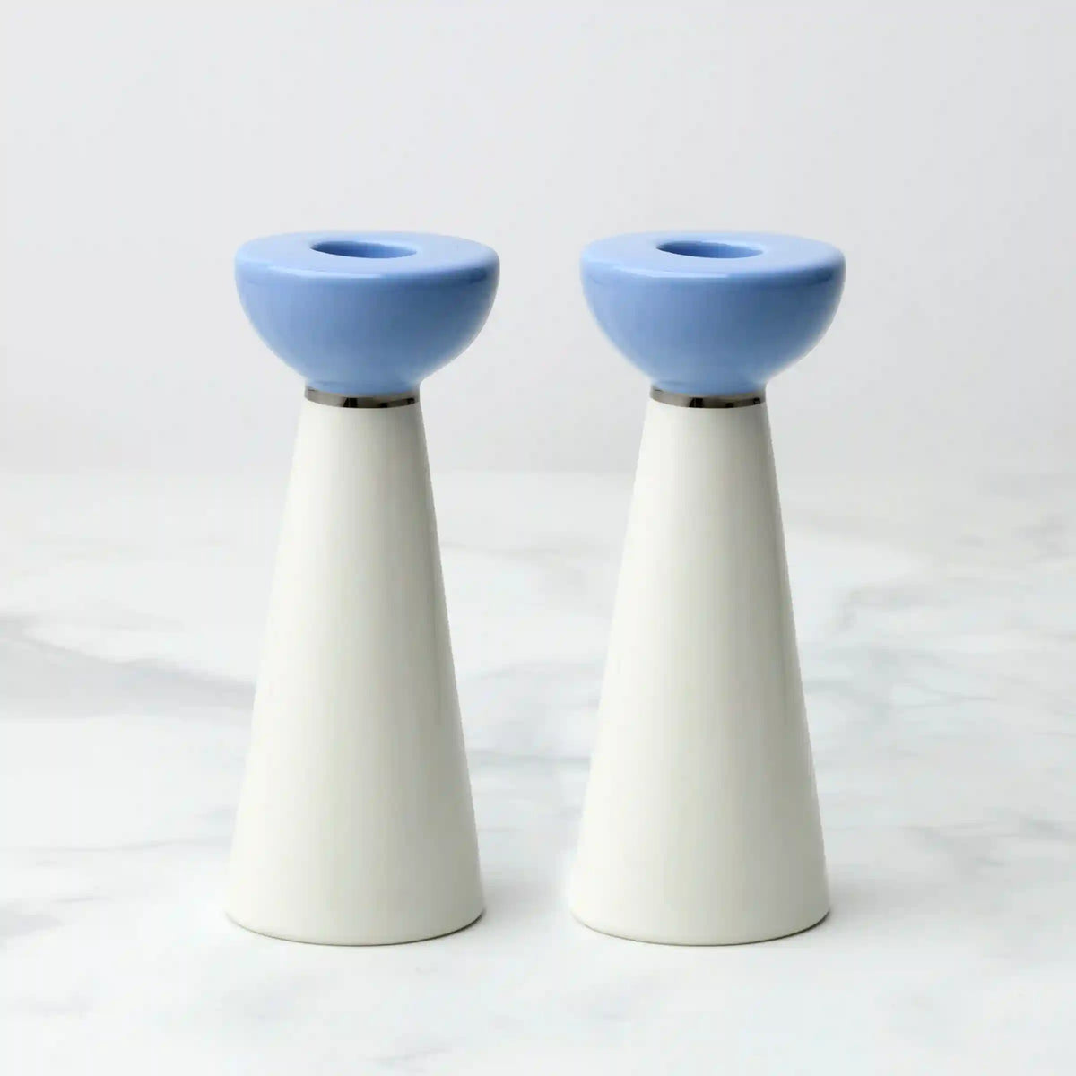 Oak Street Candlestick Holders, Set of 2