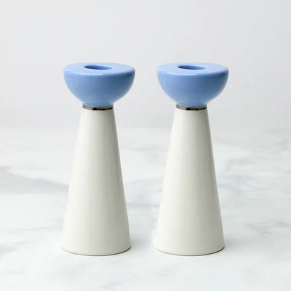 Oak Street Candlestick Holders, Set of 2