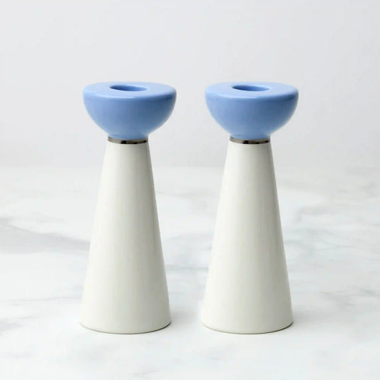 Oak Street Candlestick Holders, Set of 2