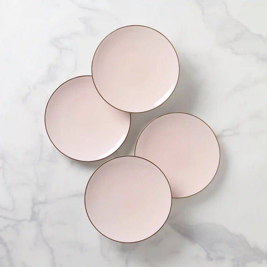 Trianna Blush Coupe Salad Plates, Set of 4