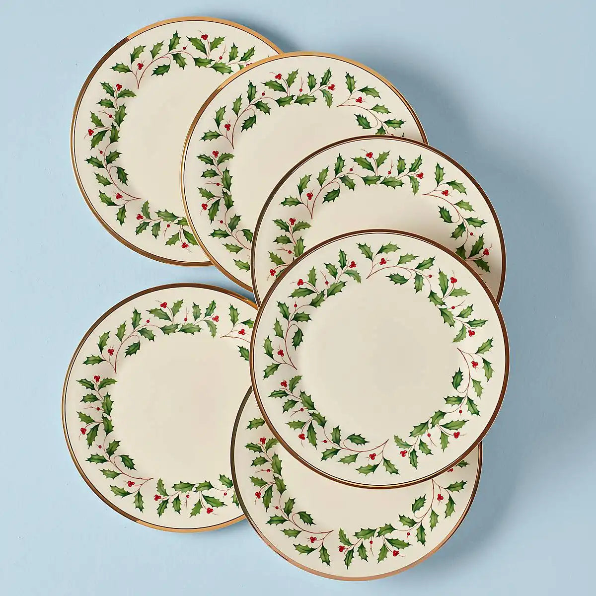 Holiday Dinner Plates, Set of 6
