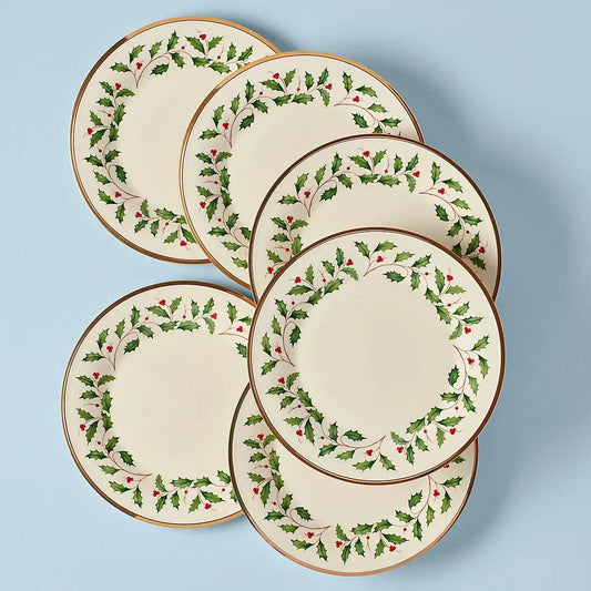 Holiday Dinner Plates, Set of 6