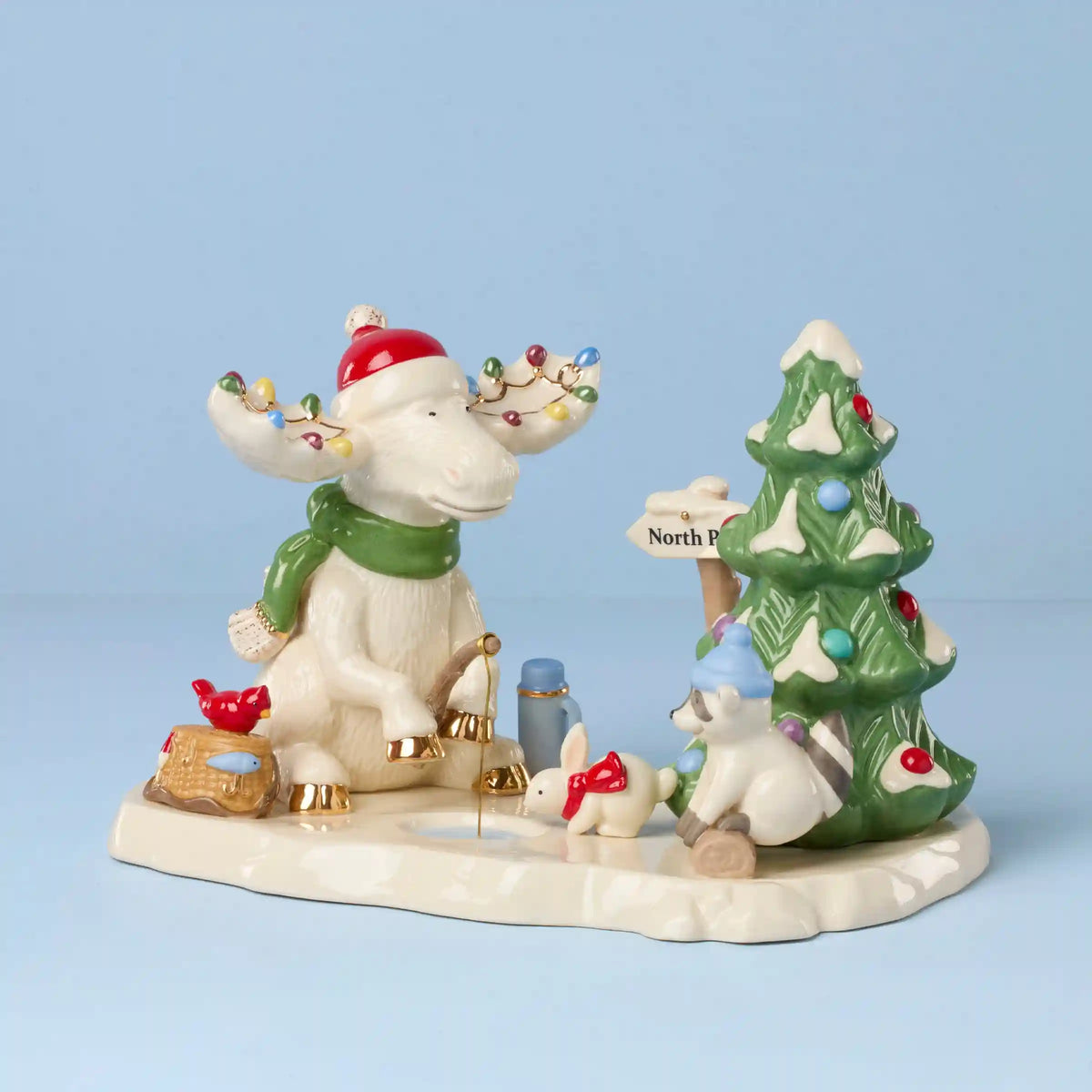 Marcel the Moose Fishing Figurine