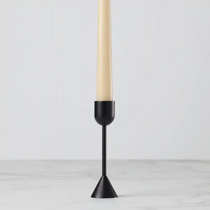 Onyx Brass Tall Taper Candle Holder