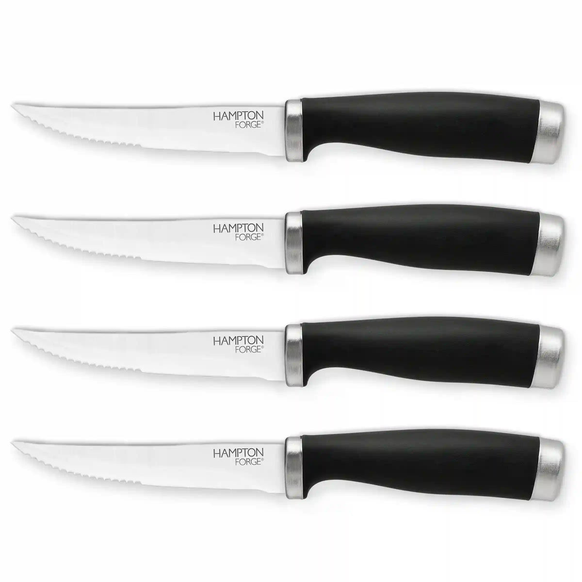 Epicure Black Steak Knives, Set of 4