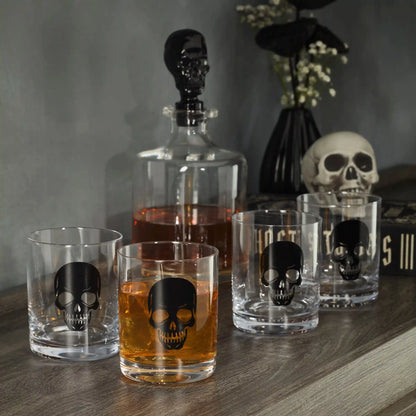 Vintro Halloween Skeleton 5-Piece Whiskey Set