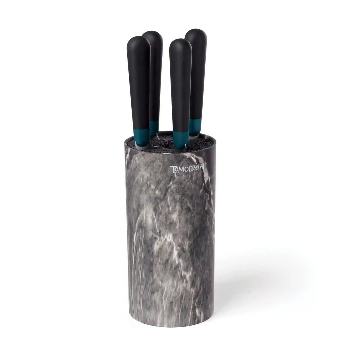 Keen Black Marble 5-Piece Bristle Cutlery Block Set