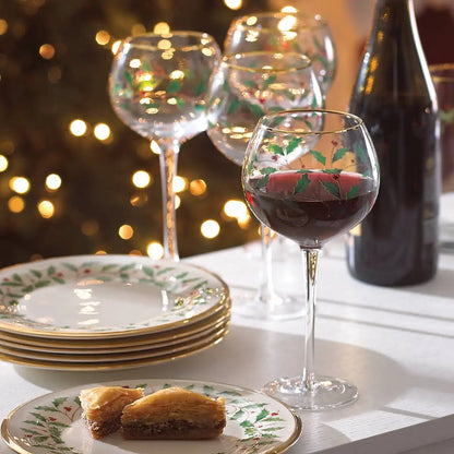 Holiday Balloon Glasses, Set of 4