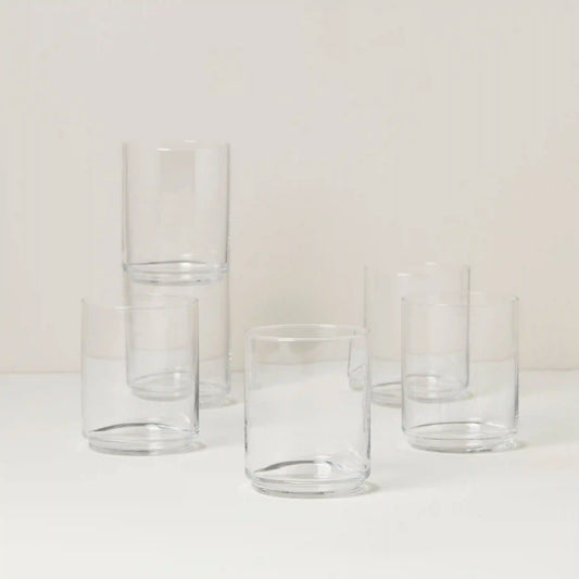 Tuscany Classics Stackable Clear Tall Glasses, Set of 6
