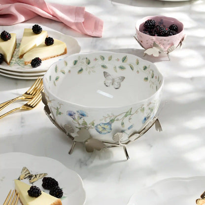 Butterfly Meadow Bowl with Stand