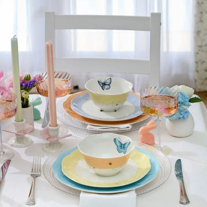 Butterfly Meadow Colors 4-Piece Dessert Bowl Set