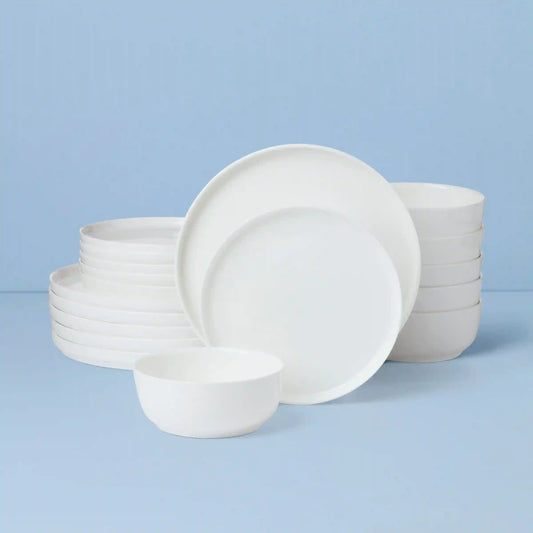 Modern White 18-Piece Dinnerware Set
