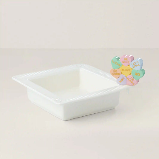 Profile Poppers Square Bowl & Heart Candy Set