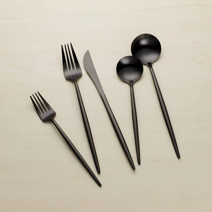 Zephyr Black Mirror 45-Piece Flatware Set