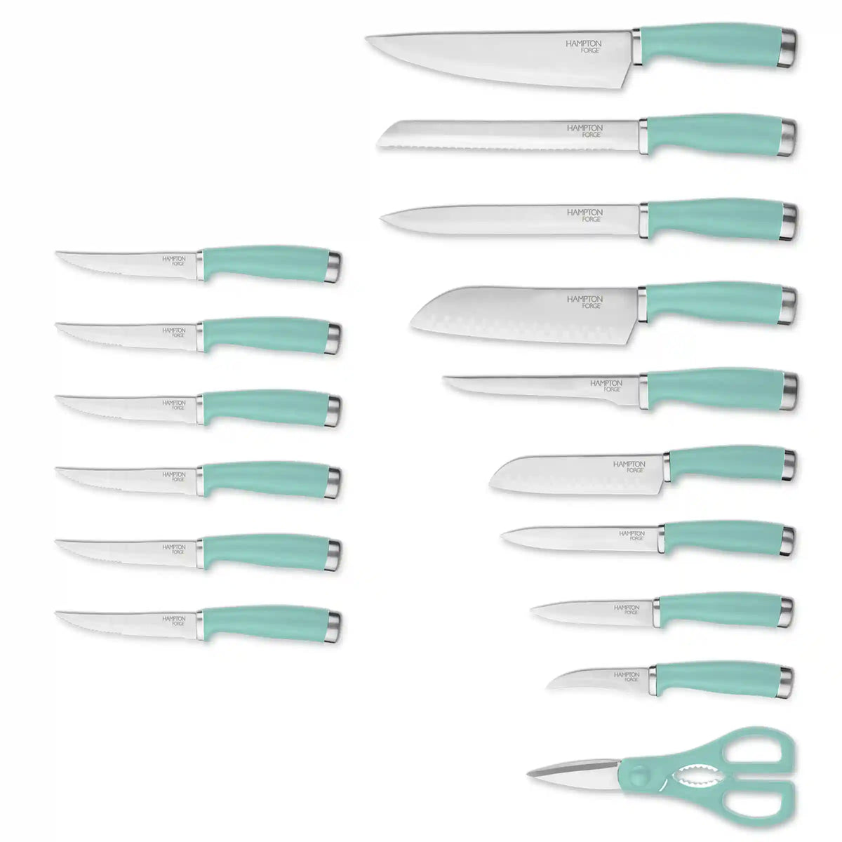 Epicure Pistachio 17-Piece Cutlery Block Set