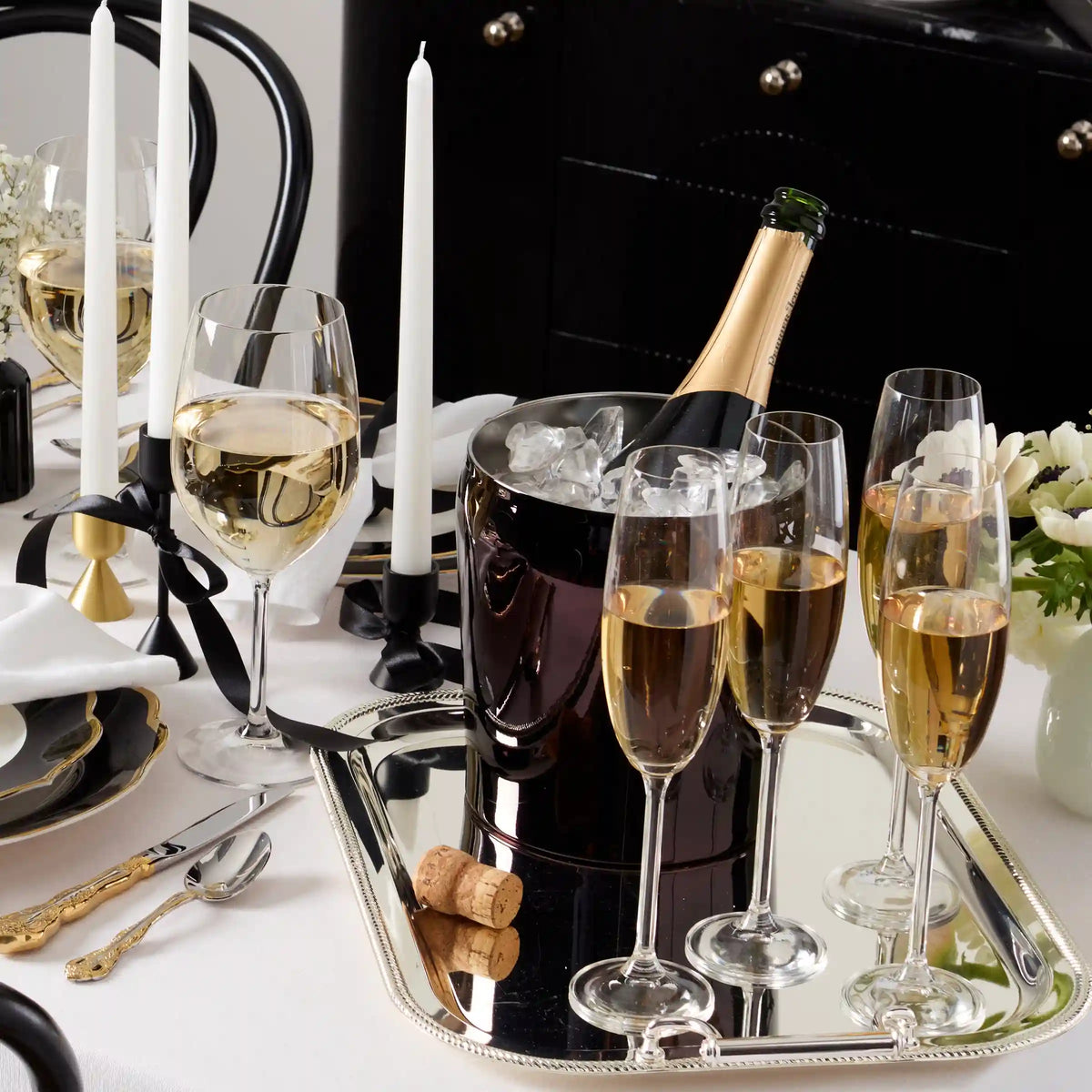 Tuscany Classics Champagne Flute Glasses, Set of 6