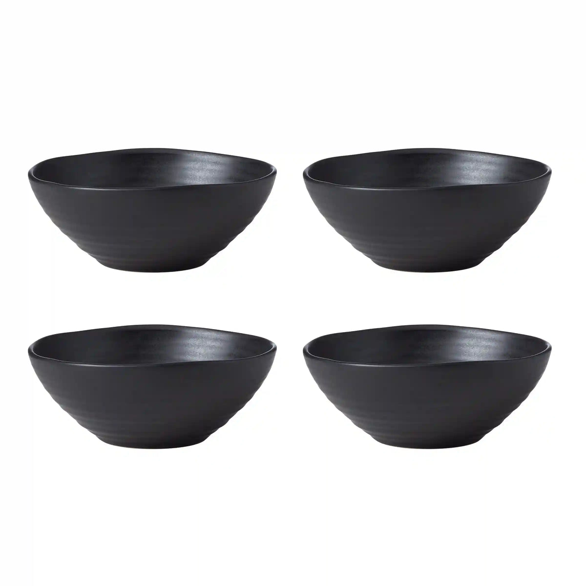 Ridge Black 12-Piece Dinnerware Set