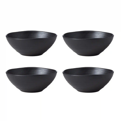 Ridge Black 12-Piece Dinnerware Set