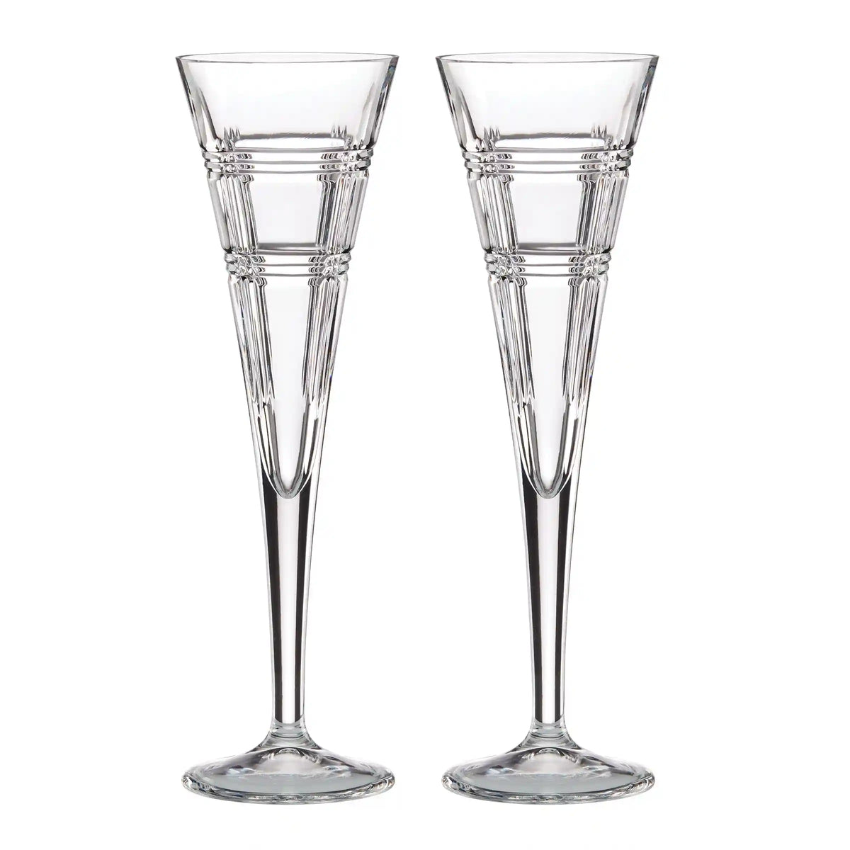 Hudson Crystal Toasting Flutes, Set of 2