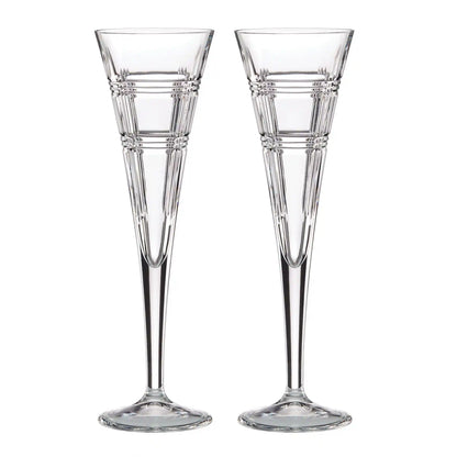 Hudson Crystal Toasting Flutes, Set of 2