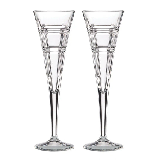Hudson Crystal Toasting Flutes, Set of 2