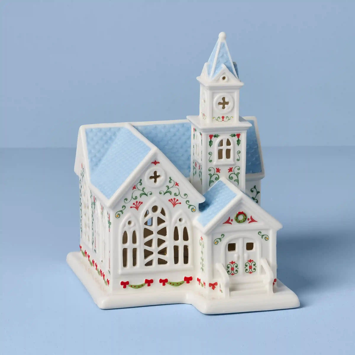 Lenox Holiday Village Lit Christmas Church Figurine