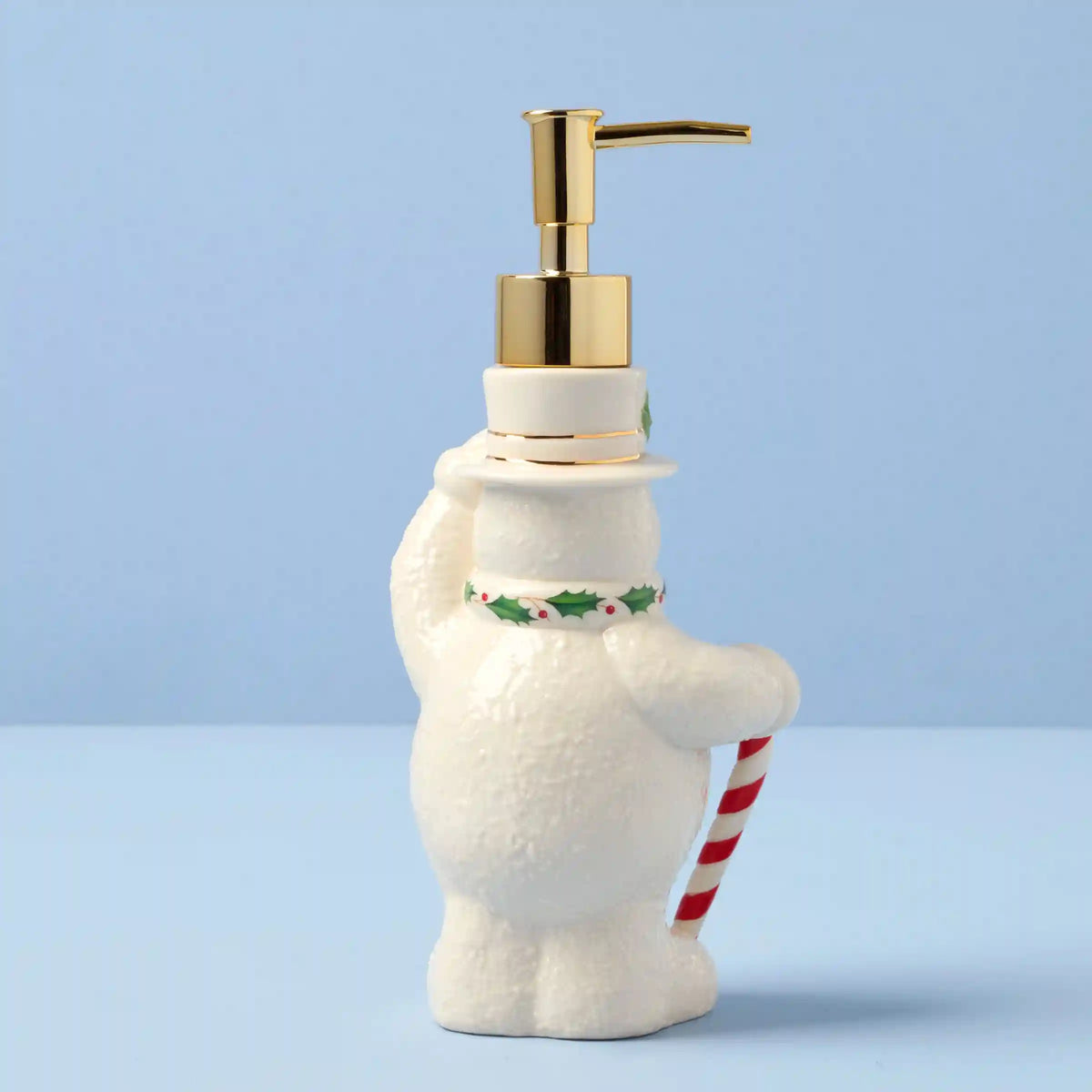 Happy Holly Days Snowman Soap Dispenser