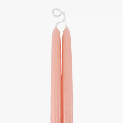 Dripless Blush 12" Taper Candles, Set of 2
