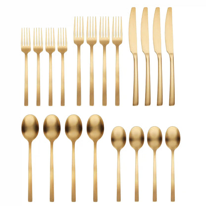 Beacon Gold Satin 20-Piece Flatware Set